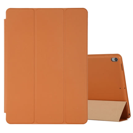For iPad Air 3 10.5 inch Horizontal Flip Smart Leather Case with Three-folding Holder(Brown)-garmade.com