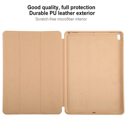 For iPad Air 3 10.5 inch Horizontal Flip Smart Leather Case with Three-folding Holder(Brown)-garmade.com