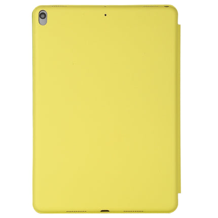 For iPad Air 3 10.5 inch Horizontal Flip Smart Leather Case with Three-folding Holder(Yellow)-garmade.com