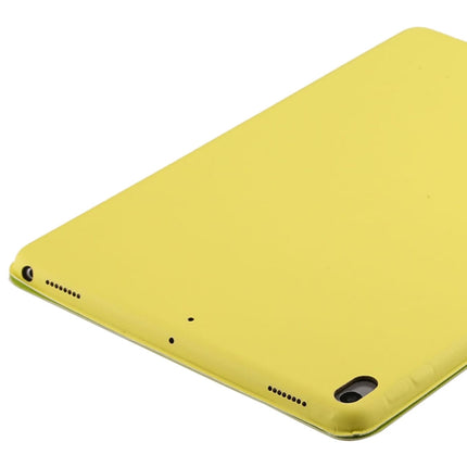 For iPad Air 3 10.5 inch Horizontal Flip Smart Leather Case with Three-folding Holder(Yellow)-garmade.com
