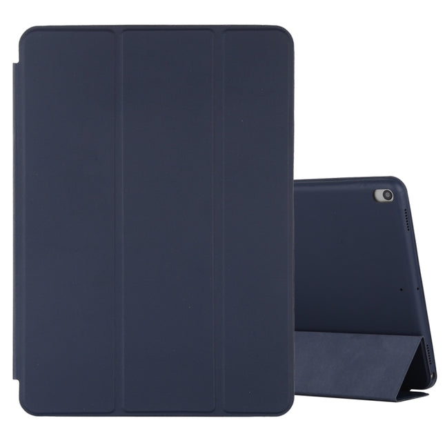 For iPad Air 3 10.5 inch Horizontal Flip Smart Leather Case with Three-folding Holder(Navy Blue)-garmade.com