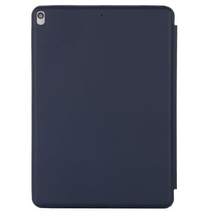For iPad Air 3 10.5 inch Horizontal Flip Smart Leather Case with Three-folding Holder(Navy Blue)-garmade.com