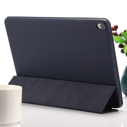 For iPad Air 3 10.5 inch Horizontal Flip Smart Leather Case with Three-folding Holder(Navy Blue)-garmade.com