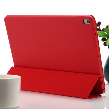For iPad Air 3 10.5 inch Horizontal Flip Smart Leather Case with Three-folding Holder(Red)-garmade.com