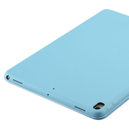 For iPad Air 3 10.5 inch Horizontal Flip Smart Leather Case with Three-folding Holder(Sky Blue)-garmade.com