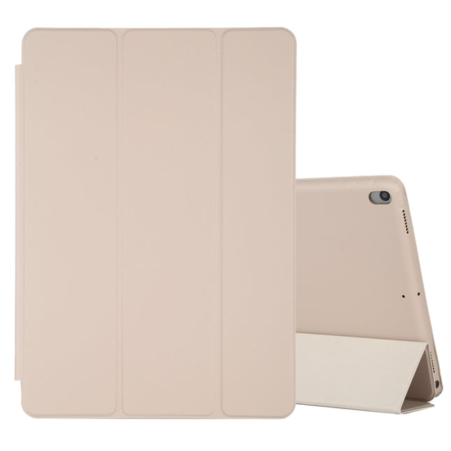 For iPad Air 3 10.5 inch Horizontal Flip Smart Leather Case with Three-folding Holder(Grey)-garmade.com