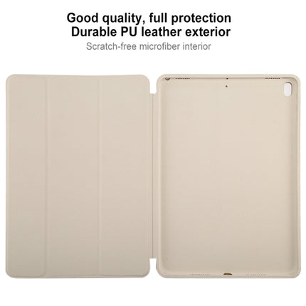 For iPad Air 3 10.5 inch Horizontal Flip Smart Leather Case with Three-folding Holder(Grey)-garmade.com