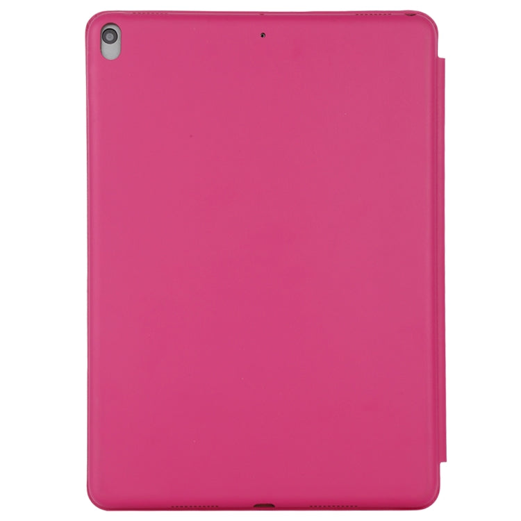 For iPad Air 3 10.5 inch Horizontal Flip Smart Leather Case with Three-folding Holder(Rose Red)-garmade.com