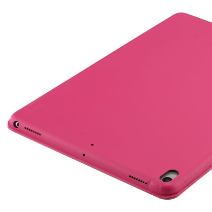 For iPad Air 3 10.5 inch Horizontal Flip Smart Leather Case with Three-folding Holder(Rose Red)-garmade.com