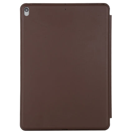 For iPad Air 3 10.5 inch Horizontal Flip Smart Leather Case with Three-folding Holder(Dark Brown)-garmade.com