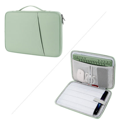 For 9.7-11 inch Laptop Portable Nylon Twill Texture Bag(Green)-garmade.com