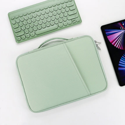 For 9.7-11 inch Laptop Portable Nylon Twill Texture Bag(Green)-garmade.com