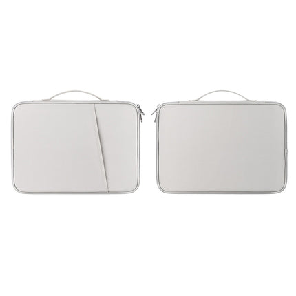 For 9.7-11 inch Laptop Portable Nylon Twill Texture Bag(White)-garmade.com