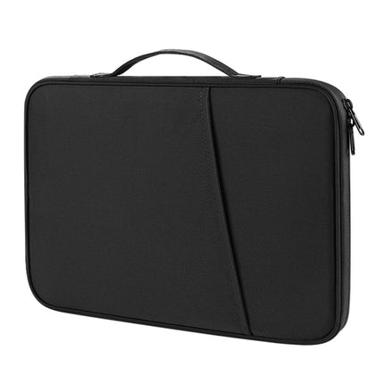 For 9.7-11 inch Laptop Portable Nylon Twill Texture Bag(Black)-garmade.com
