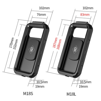 M18S-QD Motorcycle / Bicycle Waterproof Quick Release Mobile Phone Holder-garmade.com