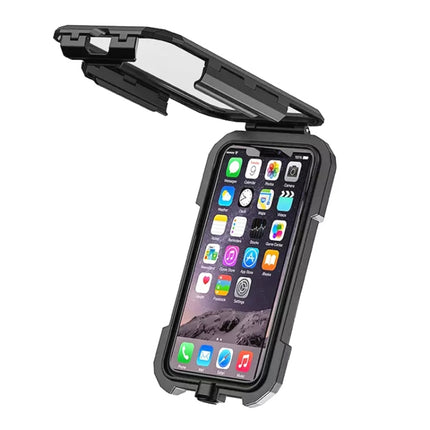 M18S-A2 Motorcycle / Bicycle Rearview Mirror Wireless Charging Waterproof Box Mobile Phone Holder-garmade.com