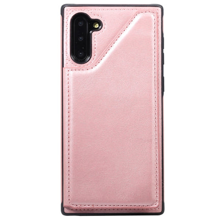 For Galaxy Note 10 Shockproof Calf Texture Protective Case with Holder & Card Slots & Frame(Rose Gold)-garmade.com