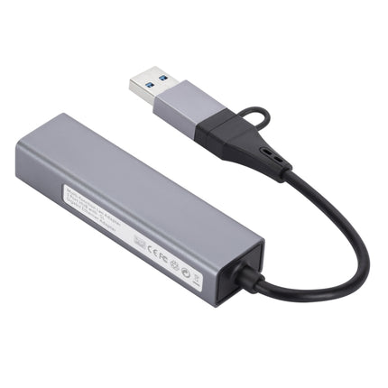 SL-006 USB3.0 Gigabit Network Type-C to Network Port USB x 3 HUB-garmade.com
