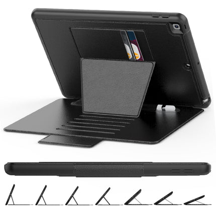 For iPad 10.2 Multifunctional Tablet PC Protective Leather Case with Bracket & Card Slots & Pen Slot & Wake-up / Sleep Function(Black)-garmade.com