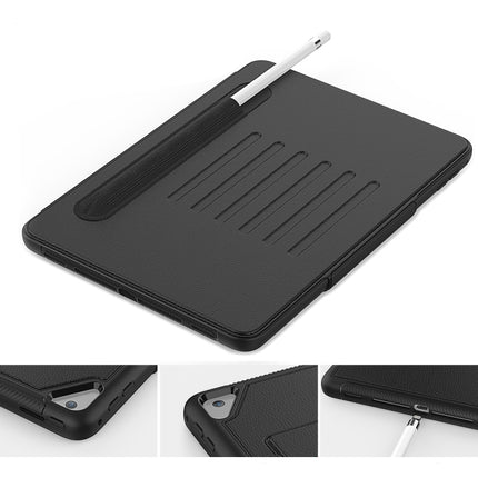 For iPad 9.7 Multifunctional Tablet PC Protective Leather Case with Bracket & Card Slots & Pen Slot & Wake-up / Sleep Function(Black)-garmade.com