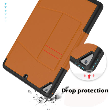 For iPad 9.7 Multifunctional Tablet PC Protective Leather Case with Bracket & Card Slots & Pen Slot & Wake-up / Sleep Function(Khaki)-garmade.com