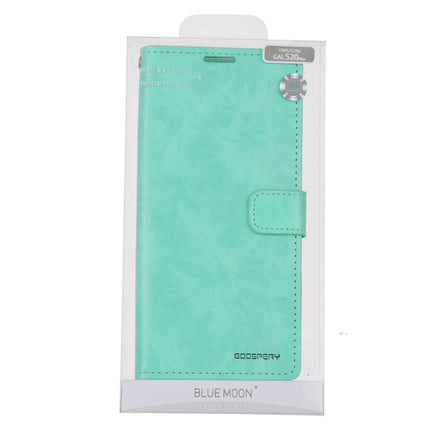 For Galaxy S20 Plus GOOSPERY BLUE MOON DIARY Crazy Horse Texture Horizontal Flip Leather Case With Bracket & Card Slot & Wallet(Mint Green)-garmade.com