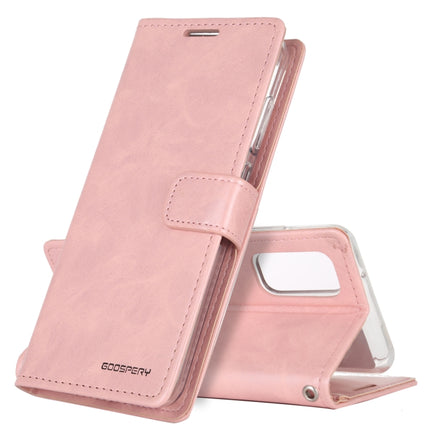 For Galaxy S20 Plus GOOSPERY BLUE MOON DIARY Crazy Horse Texture Horizontal Flip Leather Case With Bracket & Card Slot & Wallet(Pink)-garmade.com