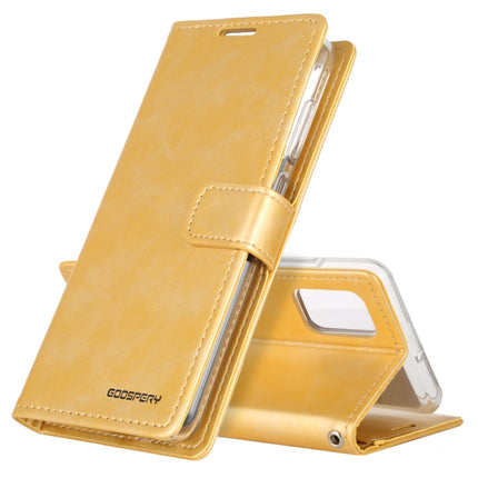 For Galaxy S20 Plus GOOSPERY BLUE MOON DIARY Crazy Horse Texture Horizontal Flip Leather Case With Bracket & Card Slot & Wallet(Gold)-garmade.com