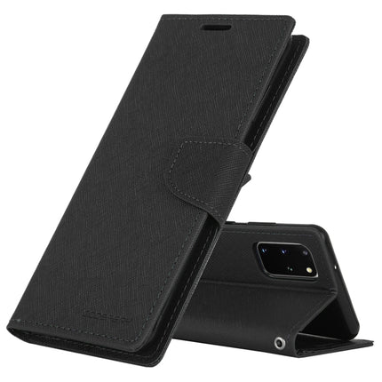 GOOSPERY FANCY DIARY For Galaxy S20+ Horizontal Flip PU Leather Case, with Holder & Card Slots & Wallet(Black)-garmade.com