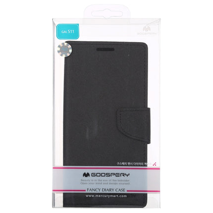 GOOSPERY FANCY DIARY For Galaxy S20+ Horizontal Flip PU Leather Case, with Holder & Card Slots & Wallet(Black)-garmade.com