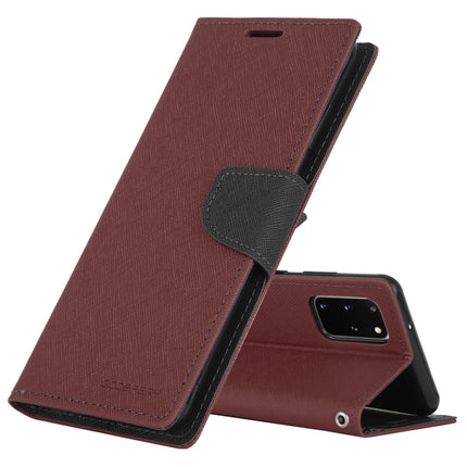 GOOSPERY FANCY DIARY For Galaxy S20+ Horizontal Flip PU Leather Case, with Holder & Card Slots & Wallet(Brown)-garmade.com