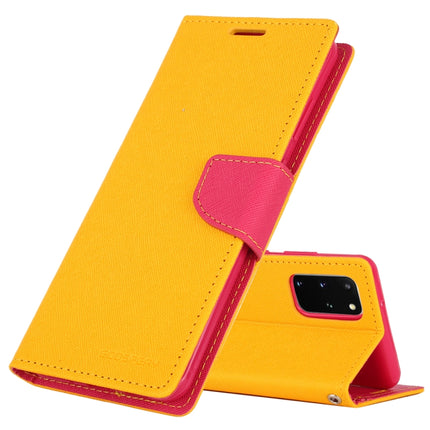 GOOSPERY FANCY DIARY For Galaxy S20+ Horizontal Flip PU Leather Case, with Holder & Card Slots & Wallet(Yellow)-garmade.com
