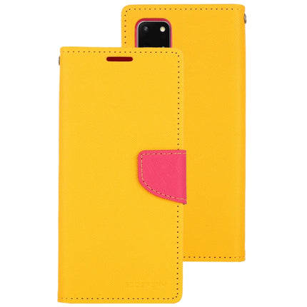 GOOSPERY FANCY DIARY For Galaxy S20+ Horizontal Flip PU Leather Case, with Holder & Card Slots & Wallet(Yellow)-garmade.com