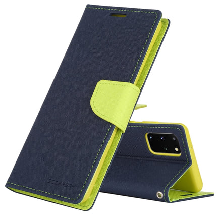 GOOSPERY FANCY DIARY For Galaxy S20+ Horizontal Flip PU Leather Case, with Holder & Card Slots & Wallet(Navy)-garmade.com