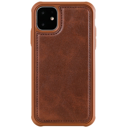 For iPhone 11 Multifunctional Detachable Magnetic Horizontal Flip Leather Case with Card Slots & Holder & Wallet & Photo Frame(Coffee)-garmade.com