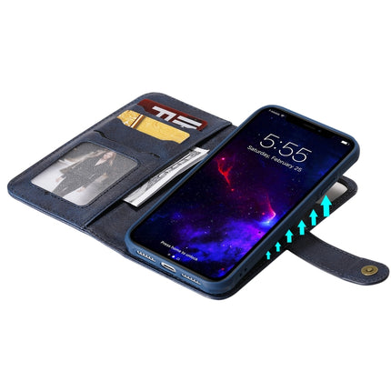 For iPhone 11 Multifunctional Detachable Magnetic Horizontal Flip Leather Case with Card Slots & Holder & Wallet & Photo Frame(Blue)-garmade.com