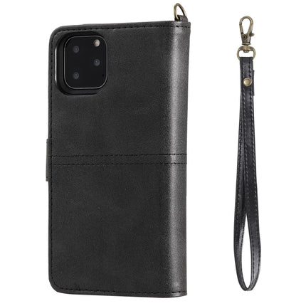 For iPhone 11 Pro Multifunctional Detachable Magnetic Horizontal Flip Leather Case with Card Slots & Holder & Wallet & Photo Frame(Black)-garmade.com