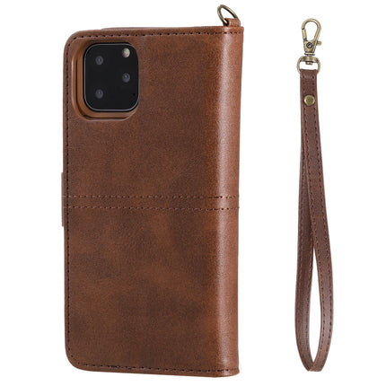 For iPhone 11 Pro Multifunctional Detachable Magnetic Horizontal Flip Leather Case with Card Slots & Holder & Wallet & Photo Frame(Coffee)-garmade.com