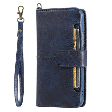 For iPhone 11 Pro Multifunctional Detachable Magnetic Horizontal Flip Leather Case with Card Slots & Holder & Wallet & Photo Frame(Blue)-garmade.com