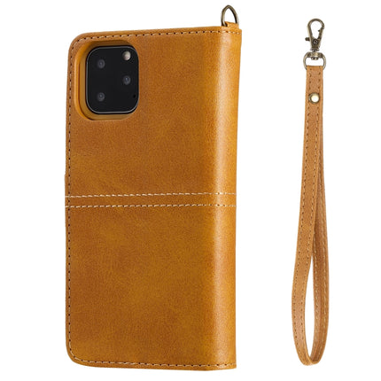 For iPhone 11 Pro Multifunctional Detachable Magnetic Horizontal Flip Leather Case with Card Slots & Holder & Wallet & Photo Frame(Brown)-garmade.com