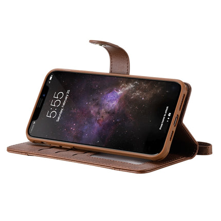 For iPhone 11 Pro Max Multifunctional Detachable Magnetic Horizontal Flip Leather Case with Card Slots & Holder & Wallet & Photo Frame(Coffee)-garmade.com