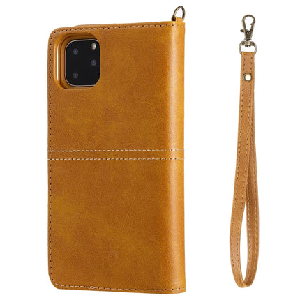 For iPhone 11 Pro Max Multifunctional Detachable Magnetic Horizontal Flip Leather Case with Card Slots & Holder & Wallet & Photo Frame(Brown)-garmade.com