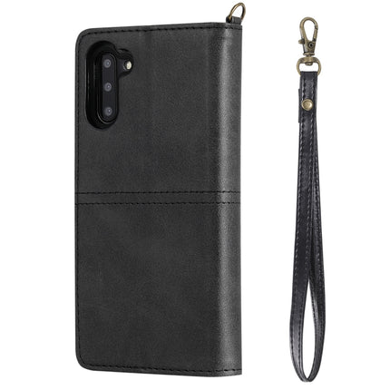 For Galaxy Note 10 Multifunctional Detachable Magnetic Horizontal Flip Leather Case with Card Slots & Holder & Wallet & Photo Frame(Black)-garmade.com