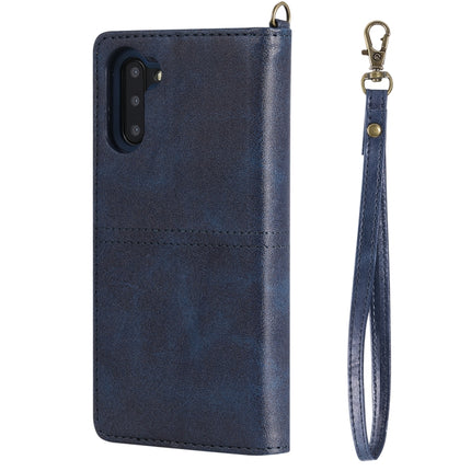 For Galaxy Note 10 Multifunctional Detachable Magnetic Horizontal Flip Leather Case with Card Slots & Holder & Wallet & Photo Frame(Blue)-garmade.com