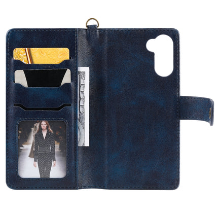 For Galaxy Note 10 Multifunctional Detachable Magnetic Horizontal Flip Leather Case with Card Slots & Holder & Wallet & Photo Frame(Blue)-garmade.com