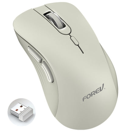 FOREV FV-G200 Wireless Ergonomic Vertical Side Button Mouse(Milk Tea Color)-garmade.com