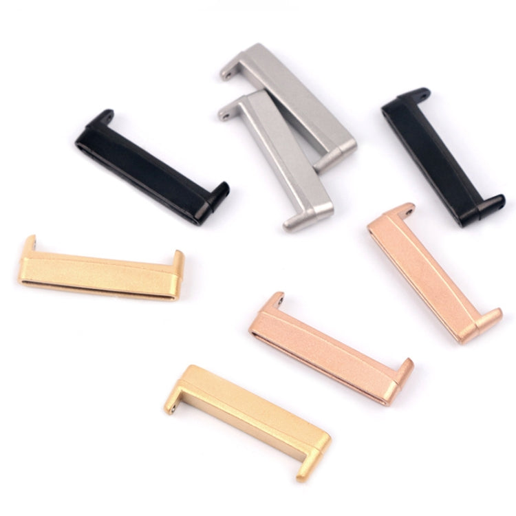 For Fitbit Versa 4 / Sense 2 1 Pair Universal Metal Watch Band Connectors(Silver)-garmade.com
