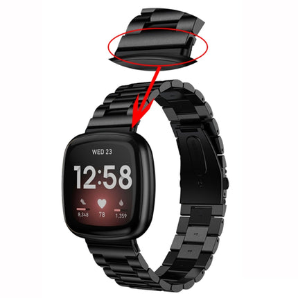 For Fitbit Versa 4 / Sense 2 1 Pair Universal Metal Watch Band Connectors(Black)-garmade.com