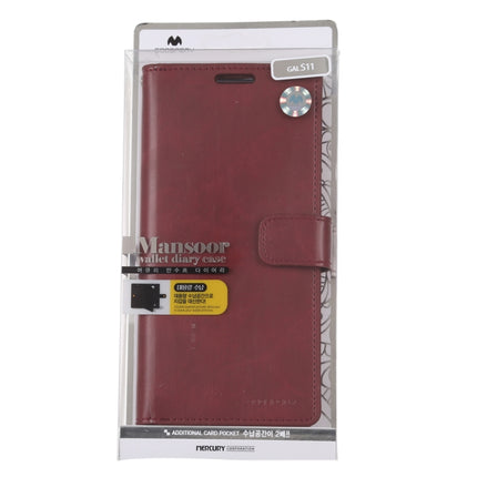For Galaxy S20 Plus GOOSPERY Mansoor Series Crazy Horse Texture Horizontal Flip Leather Case With Bracket & Card Slot & Wallet(Wine Red)-garmade.com