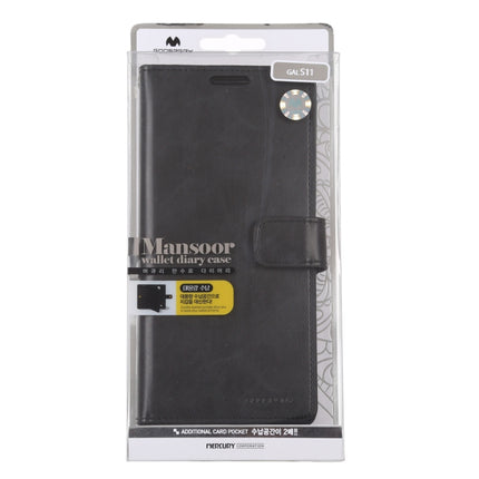 For Galaxy S20 Plus GOOSPERY Mansoor Series Crazy Horse Texture Horizontal Flip Leather Case With Bracket & Card Slot & Wallet(Black)-garmade.com